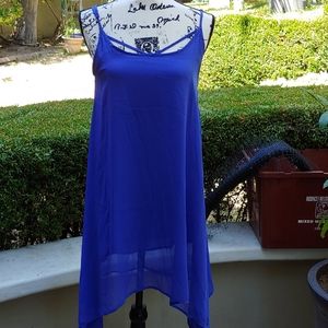 Beautiful Blue Chiffon Bongo Summer Dress
